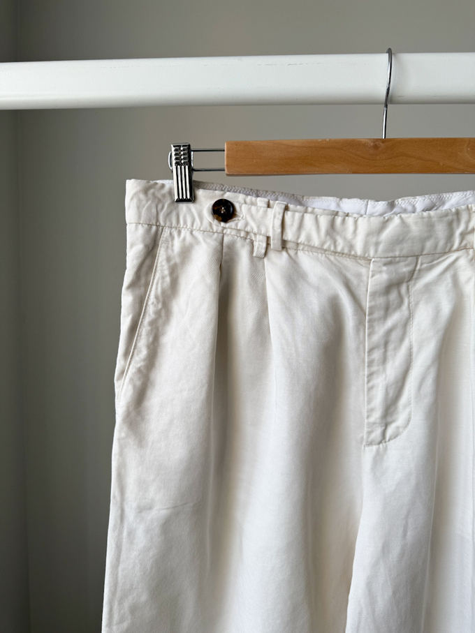 Брюки из льна и хлопка Brunello Cucinelli, M