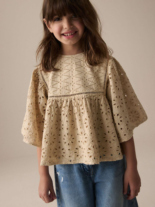 Блуза для девочки Next E87-827, Бежевый