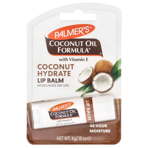 Palmer's, Coconut Oil Formula® с витамином E, увлажняющий кокосовый бальзам для губ, 4 г (0,15 унции)