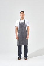 Фартук вельветовый с кольцом темно серый