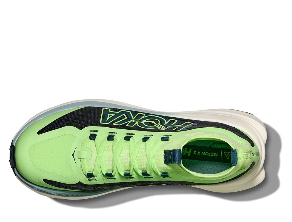 Кроссовки для бега мужские Hoka Tecton X 3 Зеленo-Черные