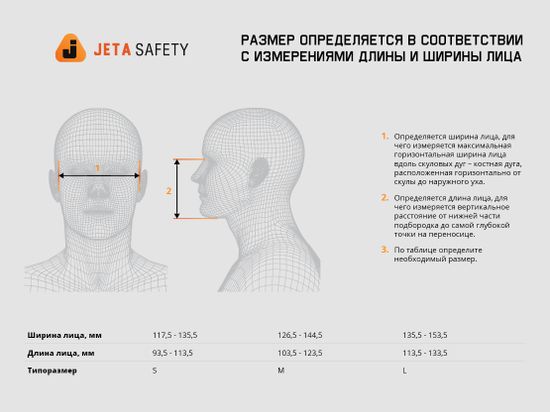 Полумаска Jeta Safety J-SET 6500