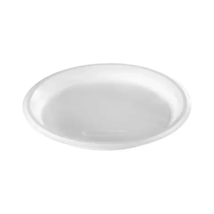 Тарелка одноразовая мелкая d167 мм, бел., ПС, 100 шт.