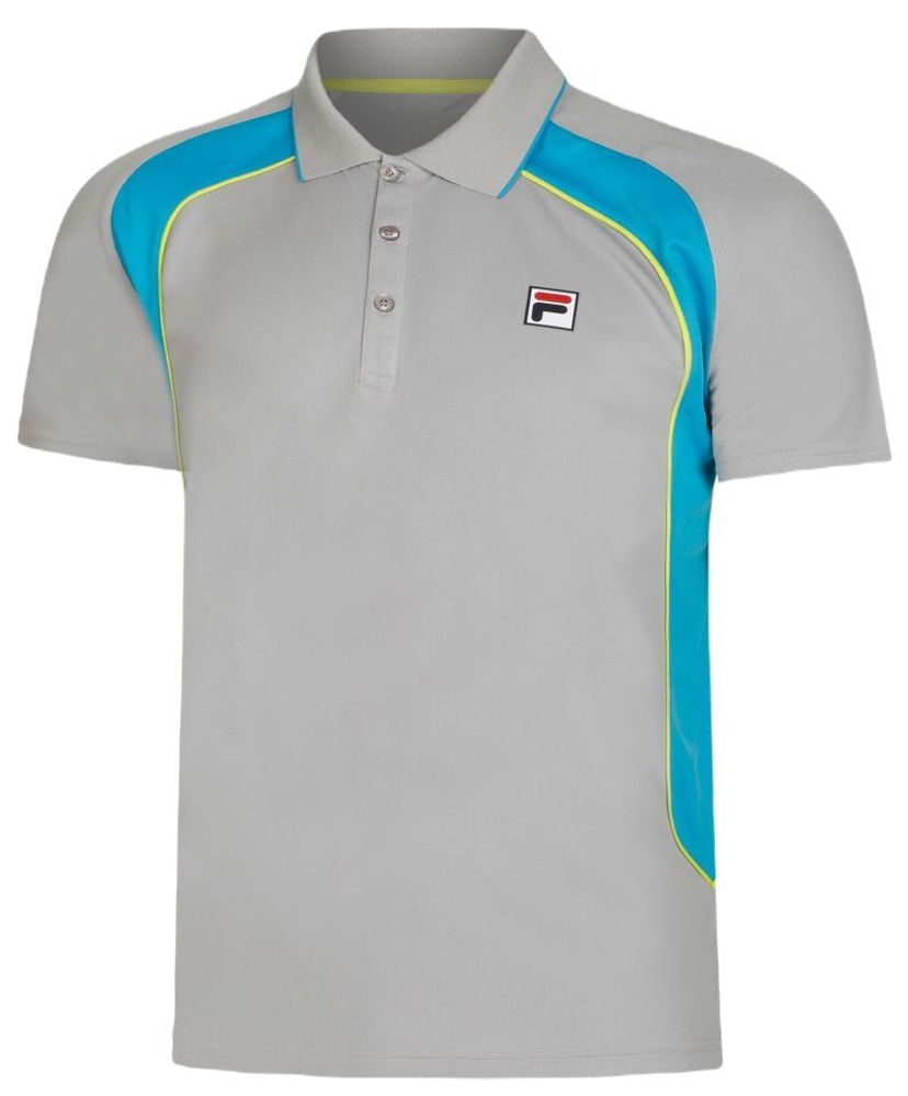 Мужское теннисное поло Fila Austarlian Open Harrison Polo Shirt - silver scone/hawaiian ocean