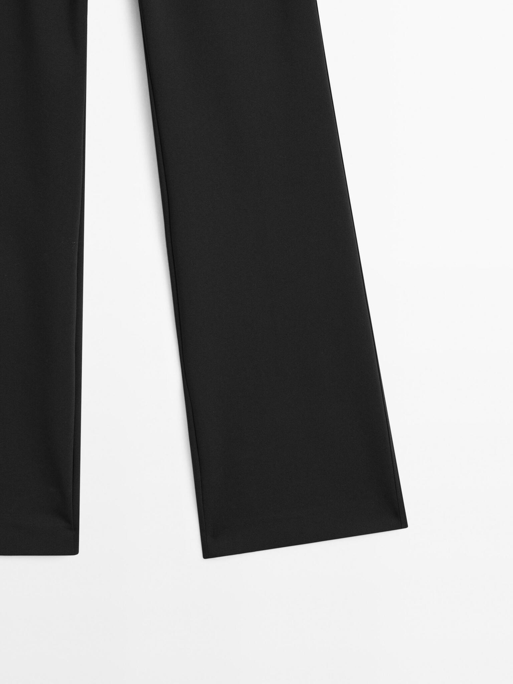 Massimo Dutti Расклешенные брюки-стрейч, черный