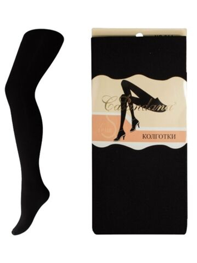 Плотные колготки черные большой размер 7