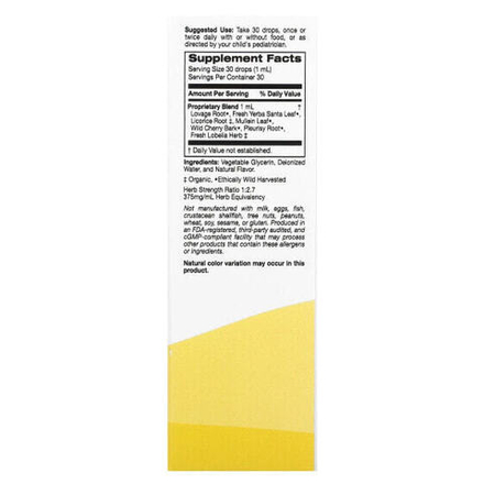 Super Nutrition, Kid's Liquid Bronchial Ease, без спирта, вишня, 30 мл (1 жидк. унция)
