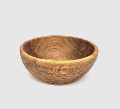 Миска средняя для подачи из натурального дуба; D=220, H=80 мм.