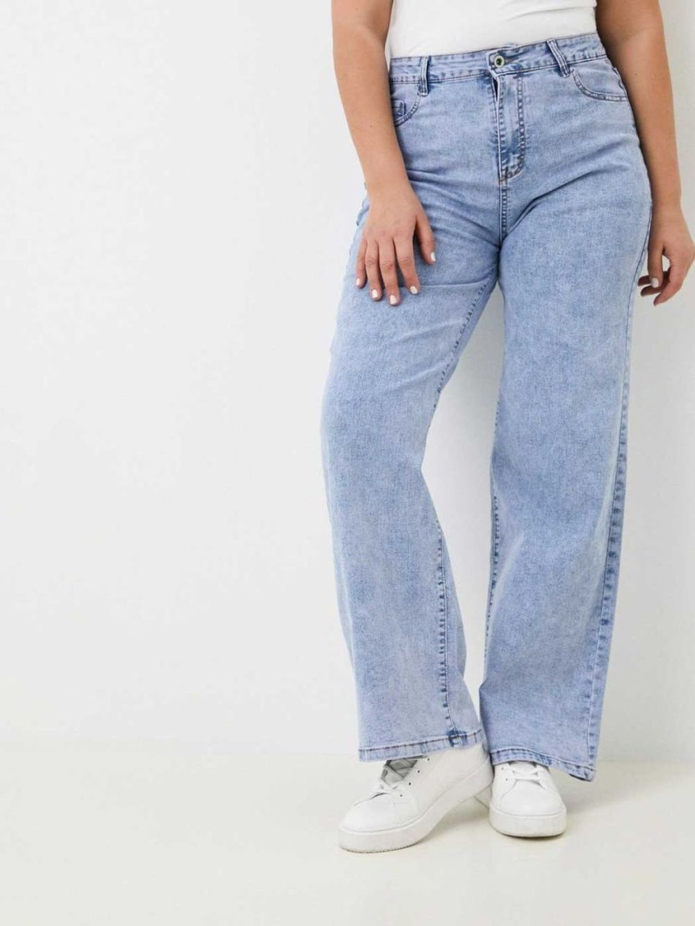 Джинсы палаццо широкие