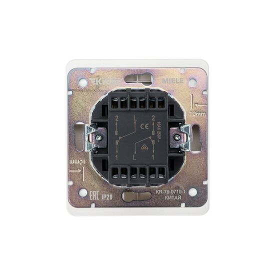 Выключатель ROUND 1 кл перекрестный (переключатель) 10А с/у перламутр KRANZ