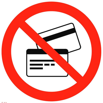 Р43 "Запрещается пользоваться магнитными карточками"