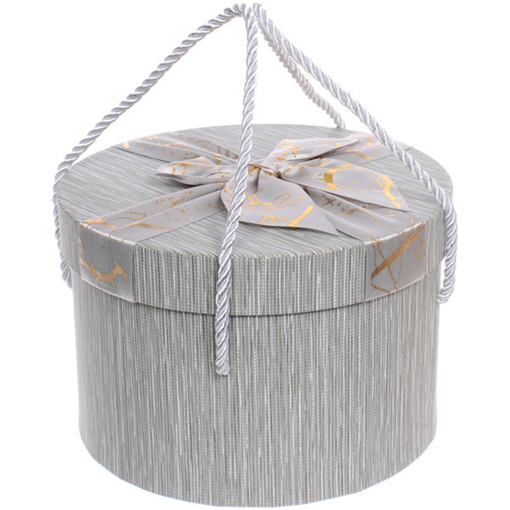 Коробка подарочная «Теплые чувства» 19*19*13 см, серый