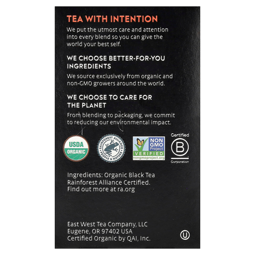 Choice Organics, Black Tea, English Breakfast, 16 чайных пакетиков, 32 г (1,12 унции)