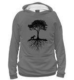 Толстовка "Шнауцер у дерева"