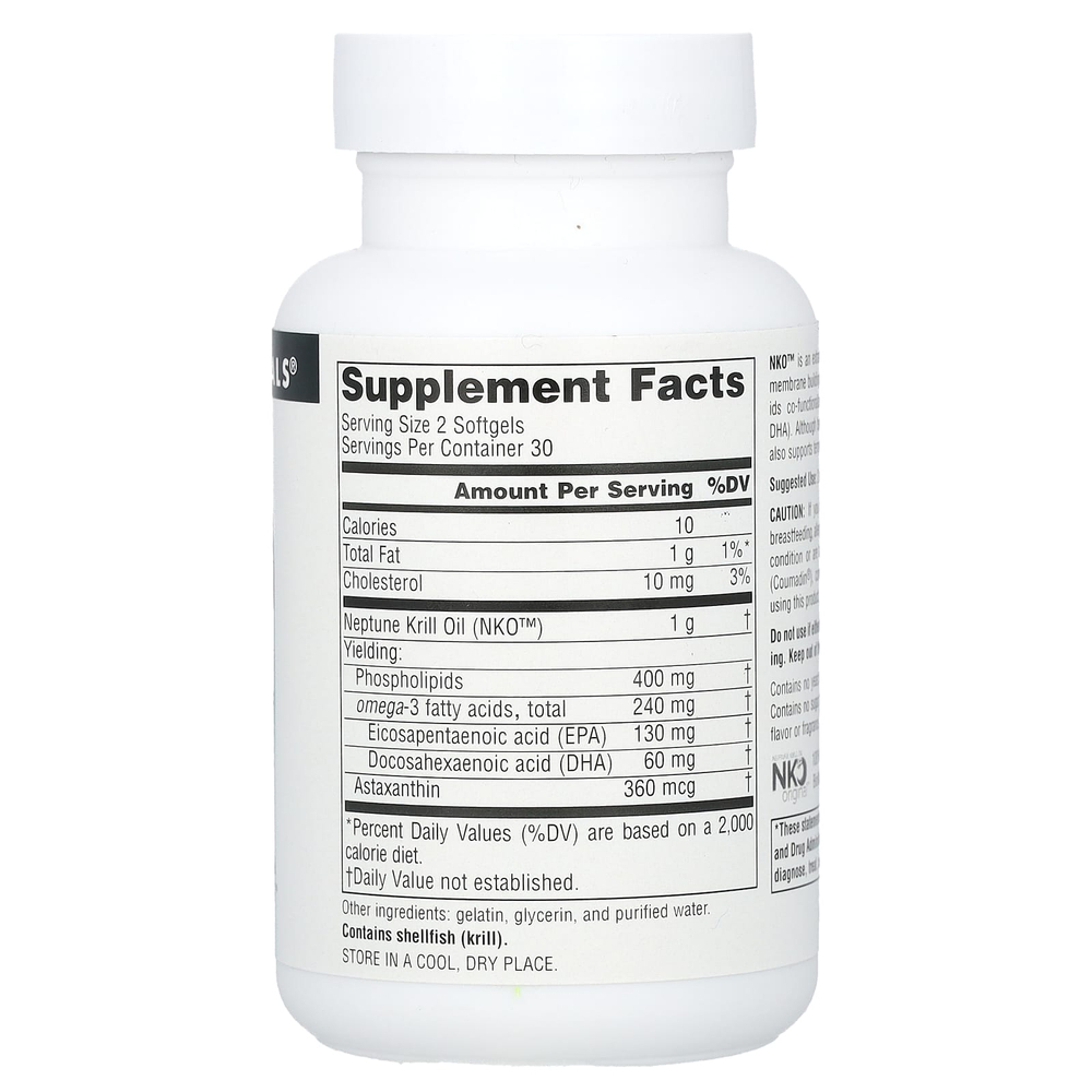 Source Naturals, NKO™, Neptune, масло криля, 500 мг, 60 капсул