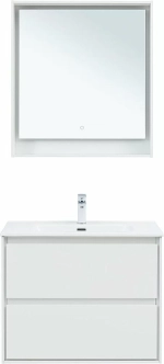 Тумба с раковиной Aquanet Милан 336369/330431 80 белый глянец