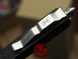 Нож Microtech Makora T/E - черная рукоять , светлый клинок и фурнитура