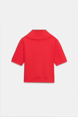 ZARA КАРДИГАН С ЗАСТЕЖКОЙ-МОЛНИЕЙ, КРАСНЫЙ