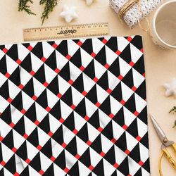 Ткань атлас геометрическая сетка