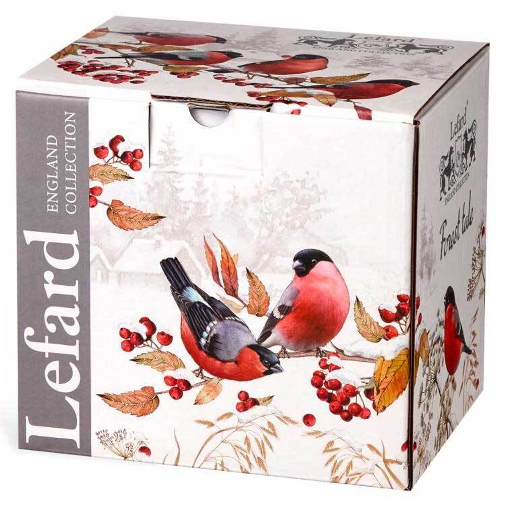 Кружка 410мл с двойными стенками "Снегири", 887-483