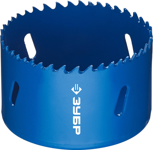 ЗУБР 73мм, коронка биметаллическая, быстрорежущая сталь