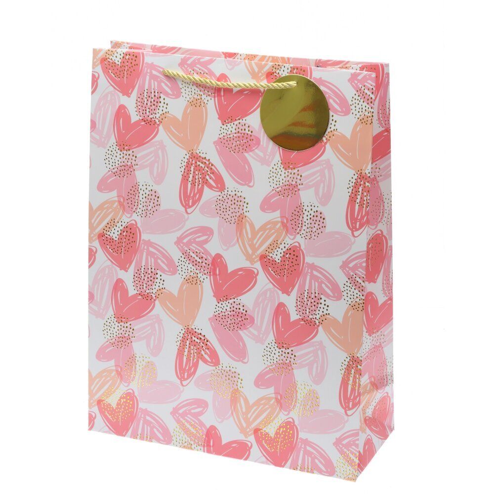 GAEM Пакет подарочный L (бумага 210г/м2, блок 12шт), L30 W12 H40 см, 4в.