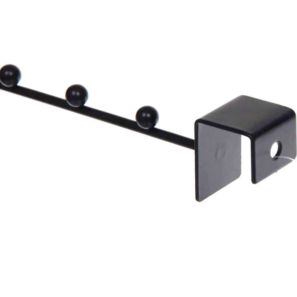 Вешалка металлическая надверная «ФАРГО», цвет черный, 27*6.1*3.6см (лейбл)