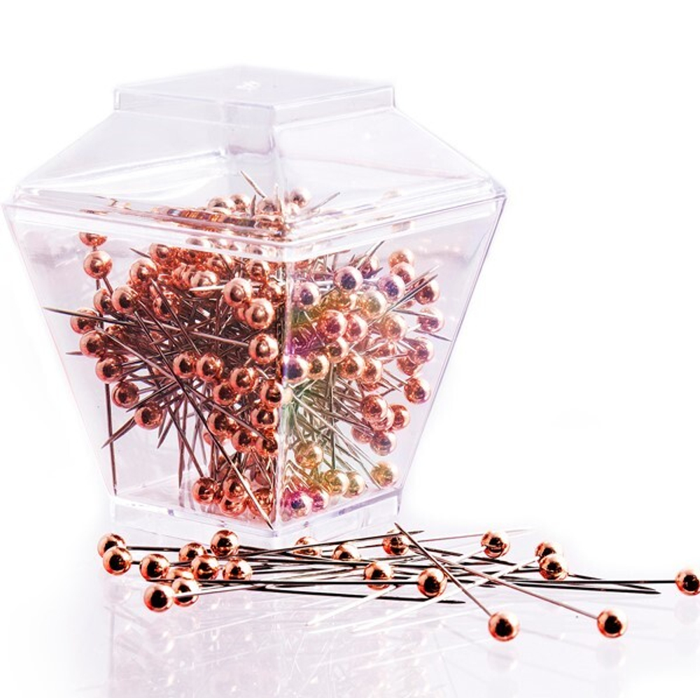 Булавки в пластиковой коробочке, Rose Gold