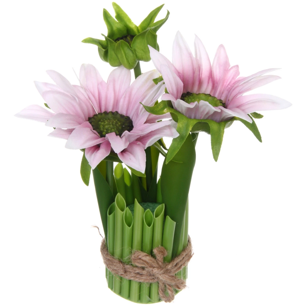 Цветочная композиция «Весенняя рапсодия» 15*22см Гербера сиреневая