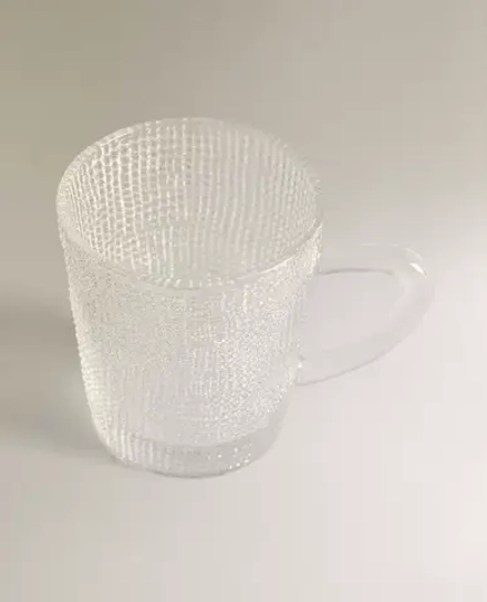 ZARA HOME КРУЖКА С РЕЛЬЕФНЫМ ДИЗАЙНОМ, ПРОЗРАЧНЫЙ
