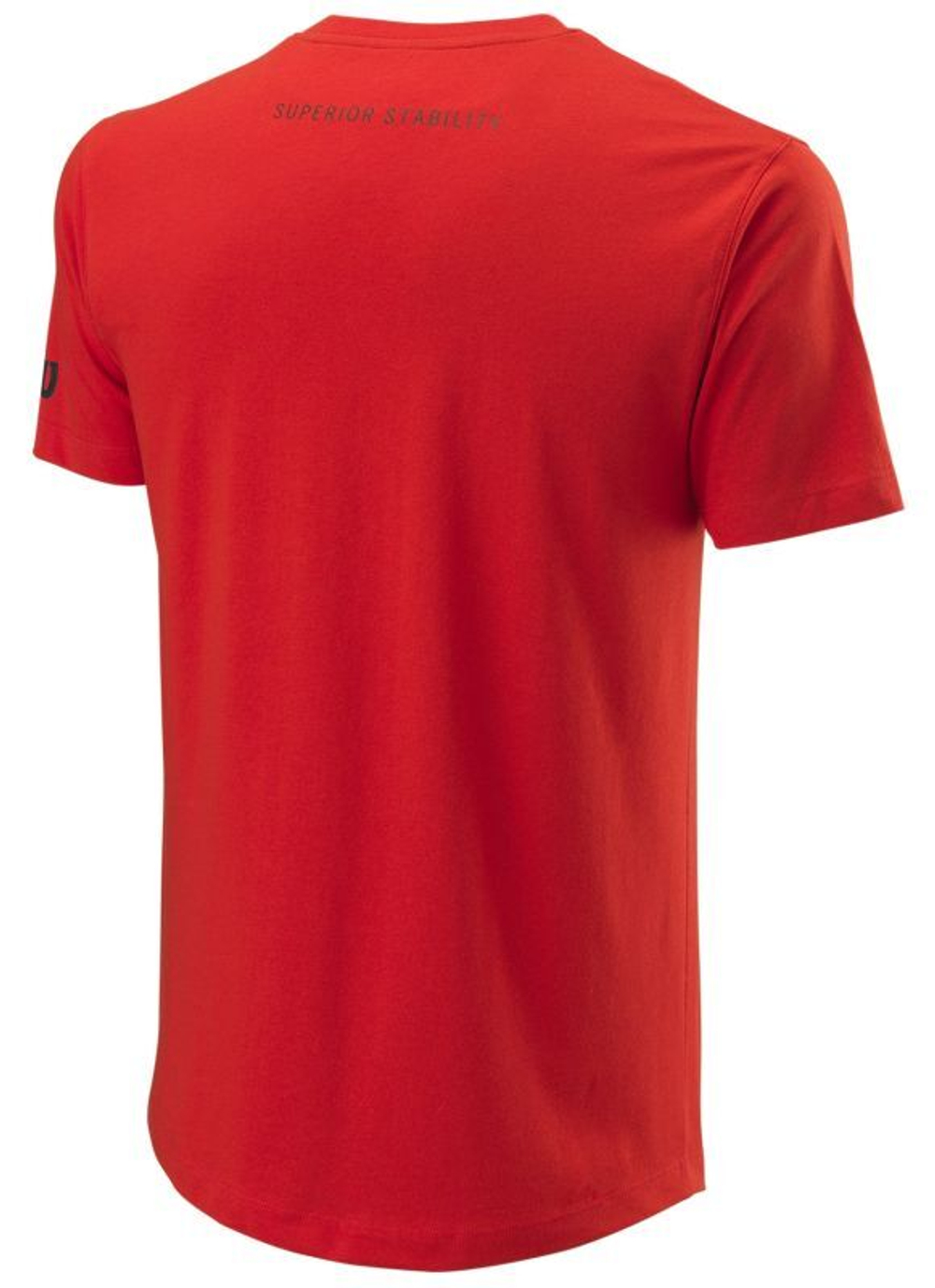 Мужская теннисная футболка Wilson Rush Pro Tech Tee - wilson red/black