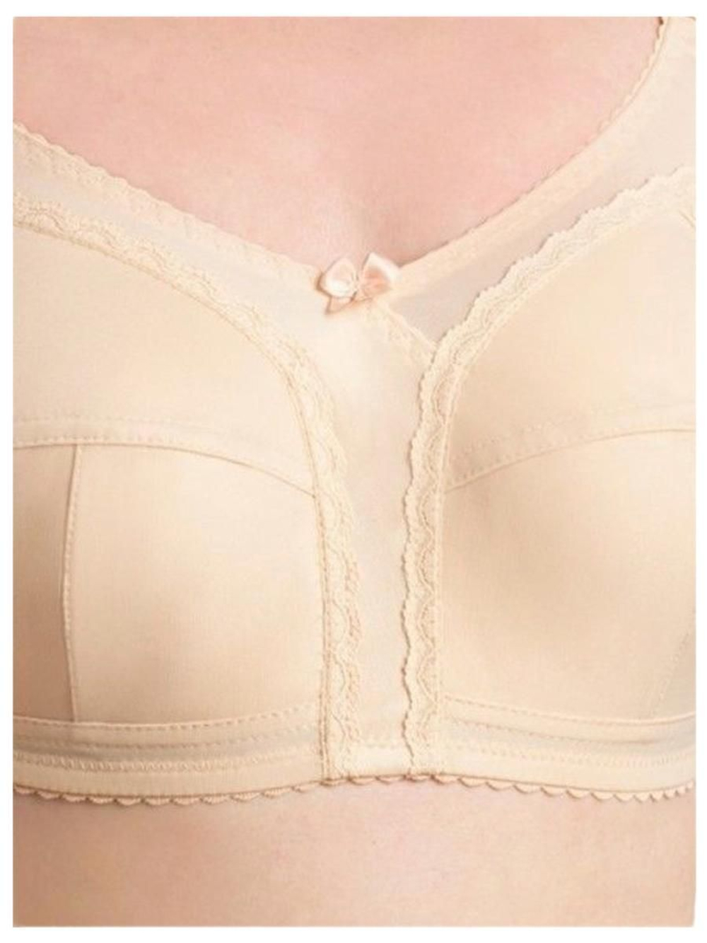 Бюстгальтер больших размеров для фиксации экзопротезов молочной железы 85G Бежевый