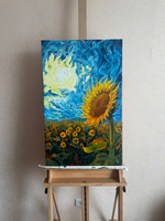 Картина маслом на холсте "День солнца" 80х50 см. Деревянный подрамник. Художник Наталия Осадчук