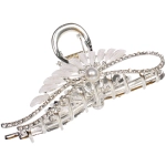 Заколка - краб для волос на блистере «LAVITA», завиток, цвет серебро и золото, 11*5,5см