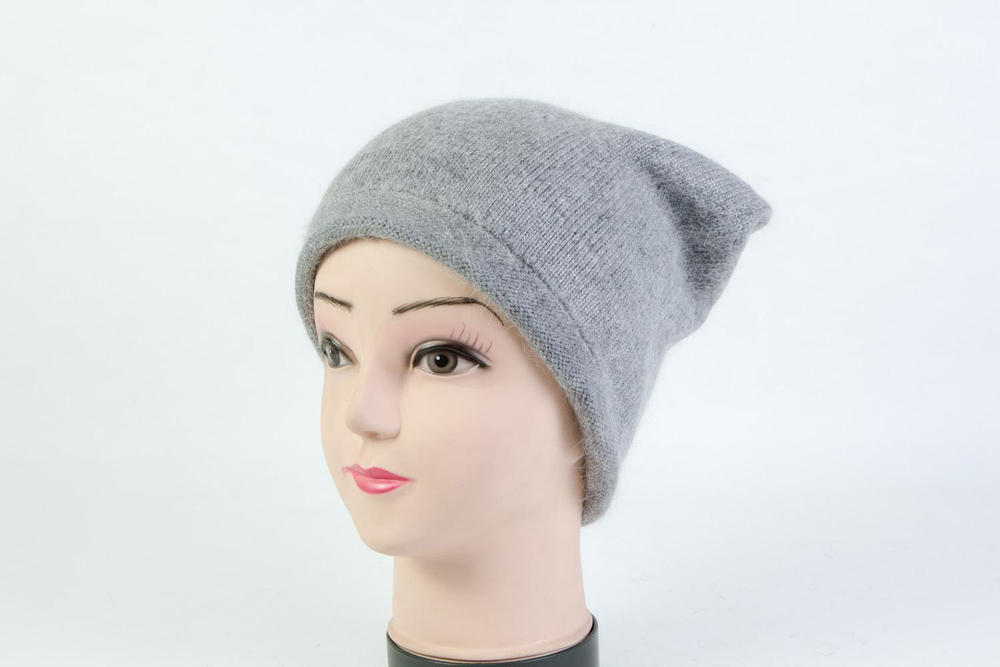 Женская шапка серая H9509-1A grey
