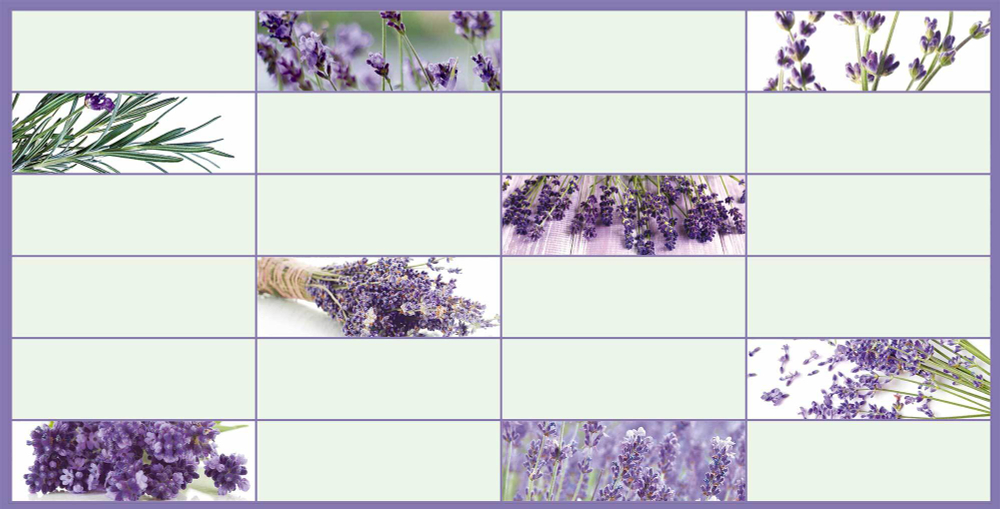 ПАНЕЛЬ ДЕКОРАТИВНАЯ ПВХ GRACE ПЛИТКА ЛИЛОВАЯ 955Х480ММ 1ШТ