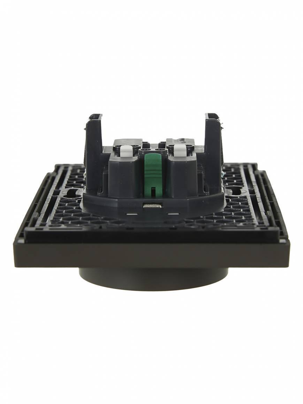 FORTE&PIANO Розетка 2-местная с заземлением с защитными шторками безвинтовое крепление 16А FP323 серый IEK