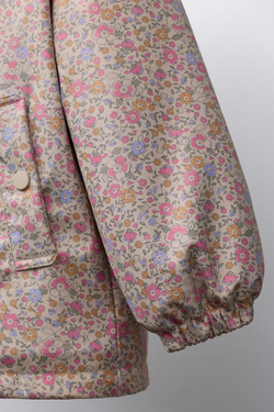 ZARA ПРОРЕЗИНЕННЫЙ ДОЖДЕВИК С ПРИНТОМ WATER RESISTANT, БЛЕДНО-РОЗОВЫЙ