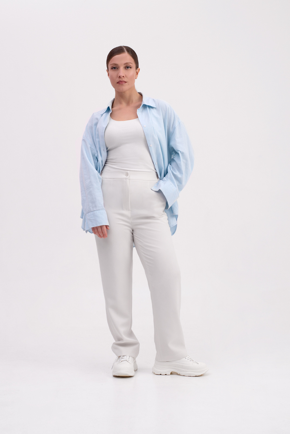 Брюки женские 4560А, молочный #513Мол024560А