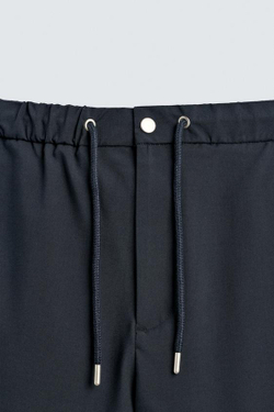 ZARA ТЕХНИЧЕСКИЕ ШОРТЫ RELAXED FIT, СИНИЙ