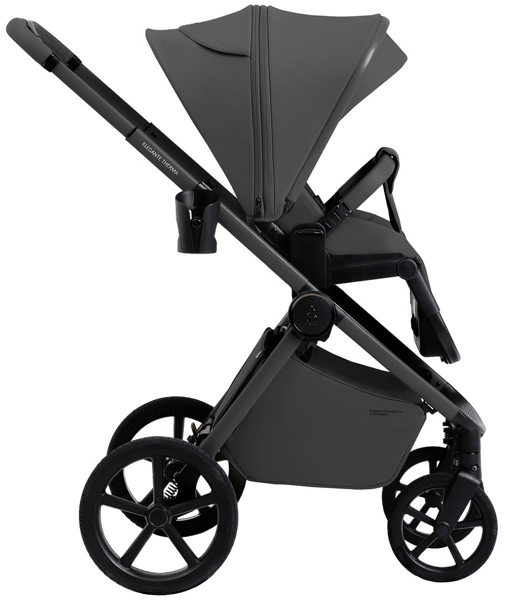 Коляска 3 в 1 Sweet Baby SBL Elegante Therma Colore + автокресло Premier Black Dark Grey