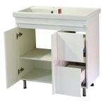 Тумба MISTY Фостер - 80 напольная с 2 ящ. правая c умывальником