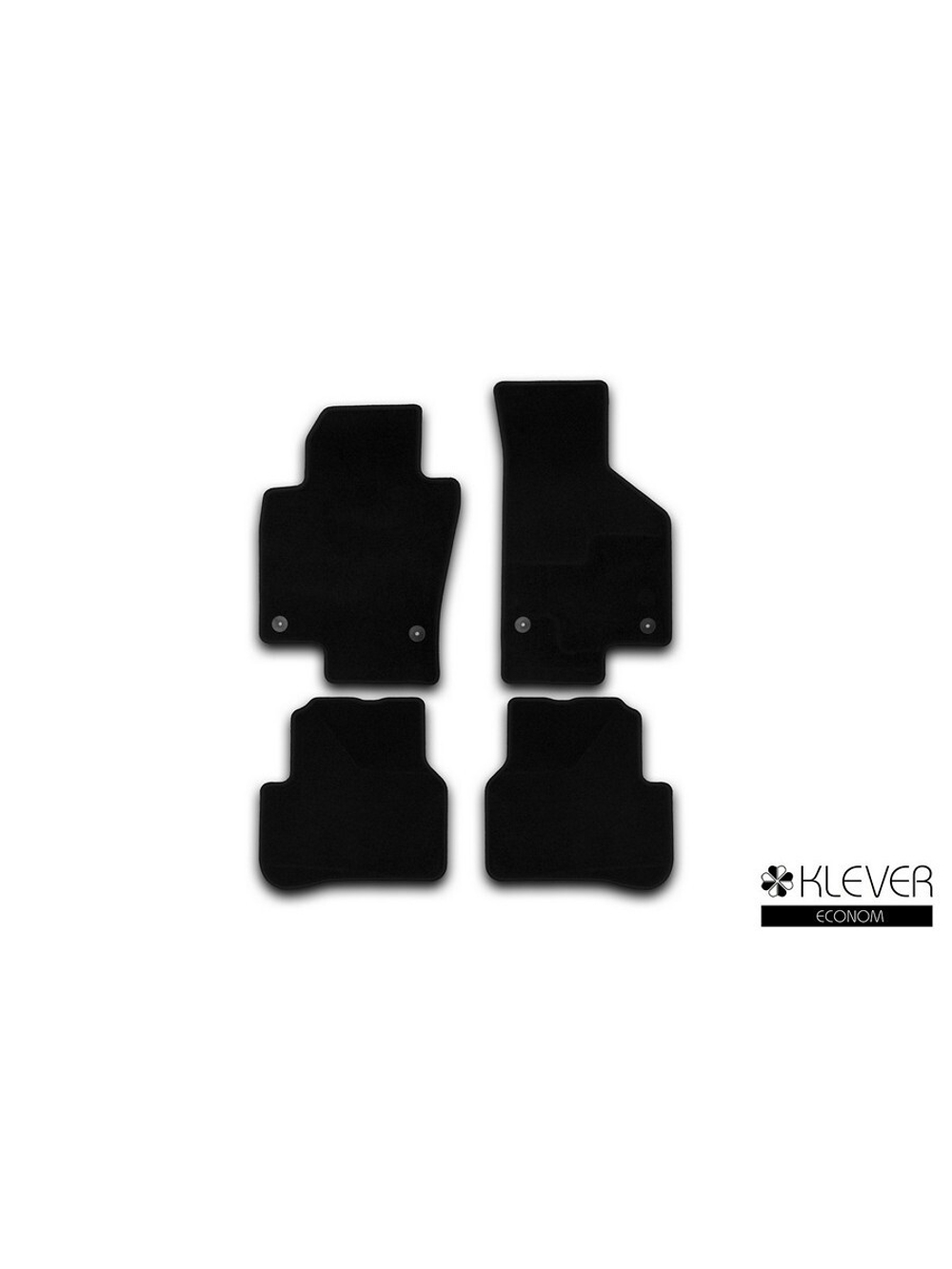 Коврики в салон для VOLKSWAGEN Passat B7 2011-2015, седан, 4 шт. (текстиль) KLEVER01513401200K