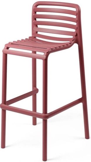 стул барный Doga Stool пластиковый красный Nardi Италия