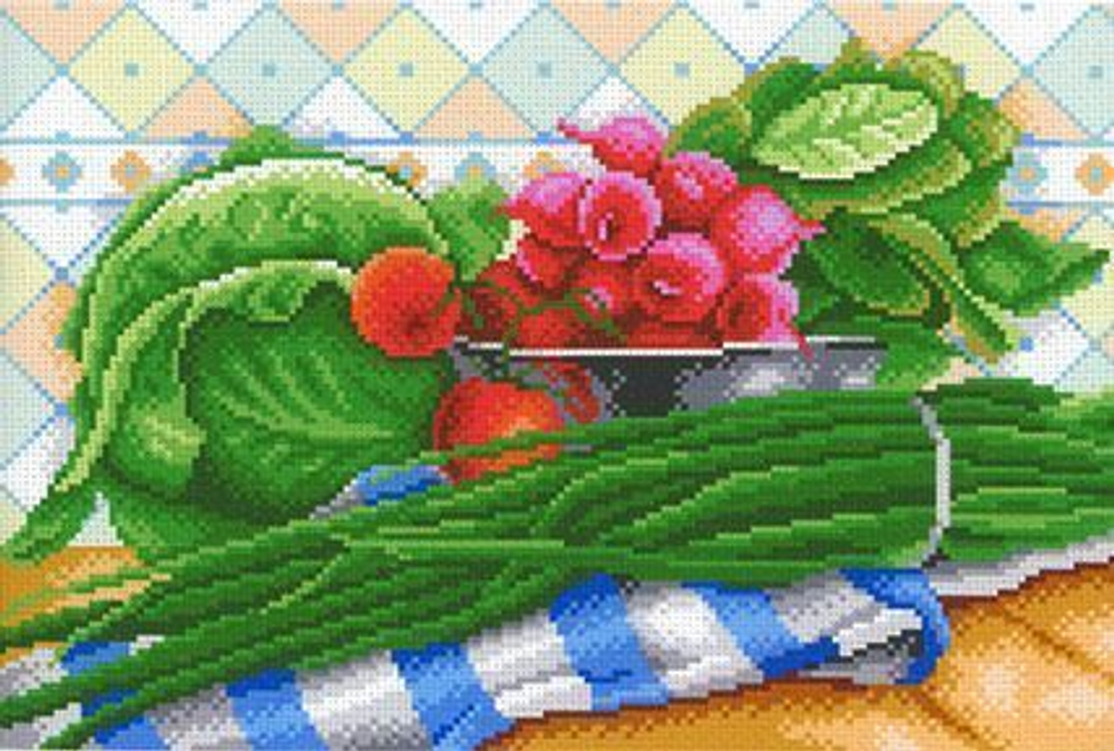 Рисунок-схема на канве для вышивания крестом "Дар лета", 40 х 30 см / 30 х 20 см (Россия)