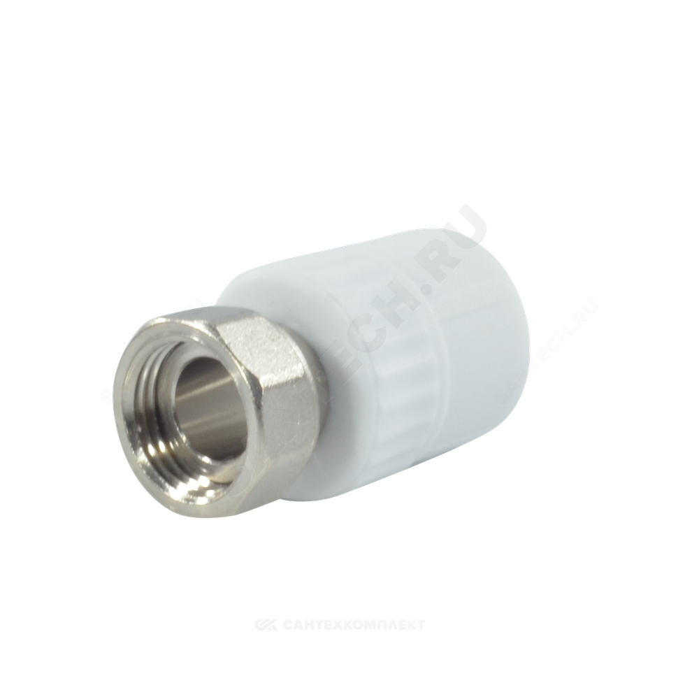 Муфта PP-R комбинированная белая Дн 20х1/2" с накидной гайкой VALFEX 10139020