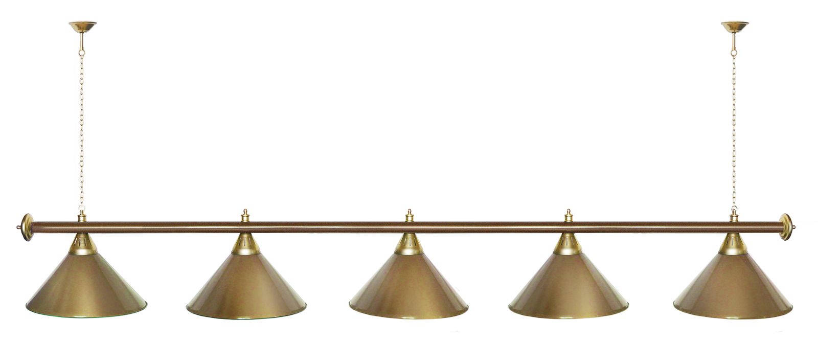 Лампа STARTBILLIARDS 5 пл. (плафоны зеленые,штанга зеленая,фурнитура золото) фото №66