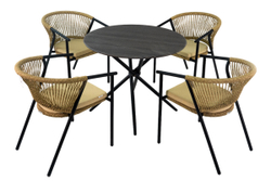 Комплект плетеной мебели MOKKA LYON на 4 персоны с обеденным столом