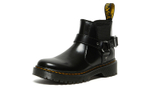 Middle Boy Dr.Martens/Dr. Martin Wincox Lissome Knight Wind Buckle Thick Bottom Zipper Chelsea Boots Carbon Black