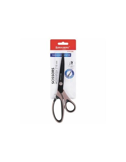 Ножницы 21,6 см, Brauberg Special, ассиметричные, 2-х сторонняя заточка, тефлон. лезвия